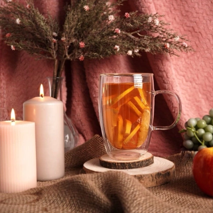 Szklanka termiczna z podwójną ścianką do kawy 0,43