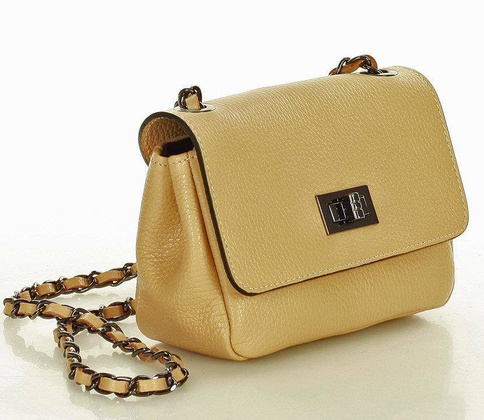 Torebka wizytowa listonoszka skóra MAZZINI - Sevilla karmelowy beż - min. zamówienie 20 / 50 / 100 szt.