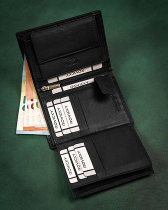 Duzy skorzany portfel meski bez zapiecia