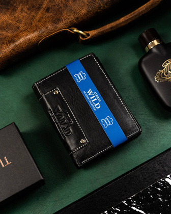 Skorzany portfel meski z kieszenia na dowod rejestracyjny