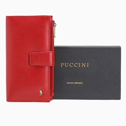 Portfel damski skórzany PUCCINI MURANO MU1501 3E Czerwony
