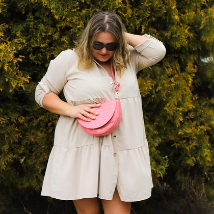 T-12 Torebka franczeska S - croc. róż