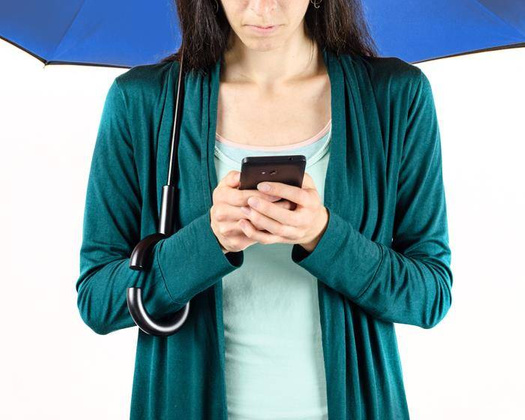 Parasol KEMER REVERS Czarno Niebieski