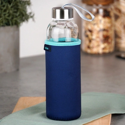 Butelka szklana na wodę pokrowiec termo neo bidon sok lemoniadę smoothie koktajl 540 ml