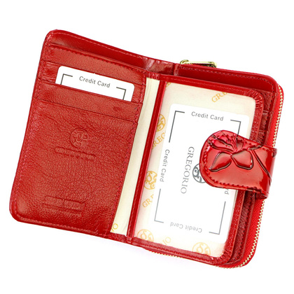 Portfel damski skórzany PELLUCCI BTE-115 czerwony