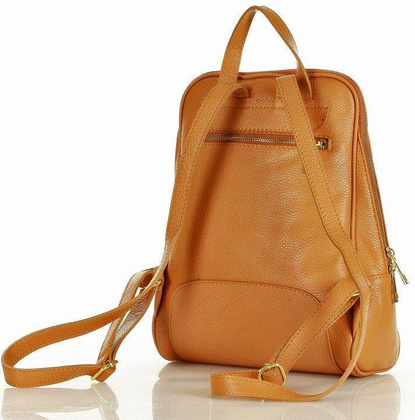 Plecak skórzany włoski MAZZINI - Capri Elegante skóra dollaro brąz camel - min. zamówienie 20 / 50 / 100 szt.