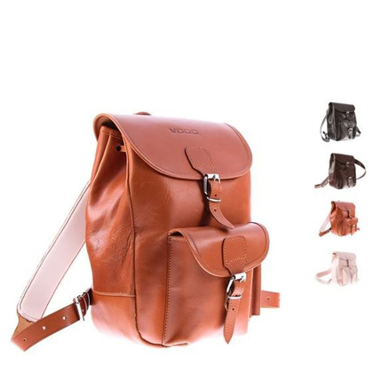 Modny plecak skórzany KEMER VOOC Vintage P1 czarny