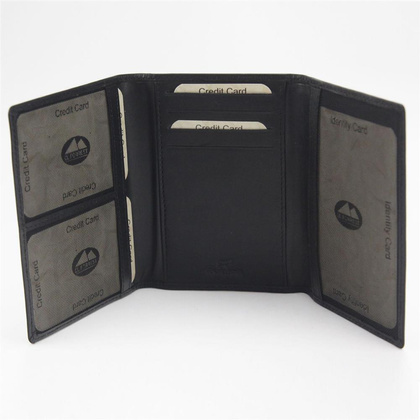 Etui na dokumenty skórzane 879-47 RFID Czarny