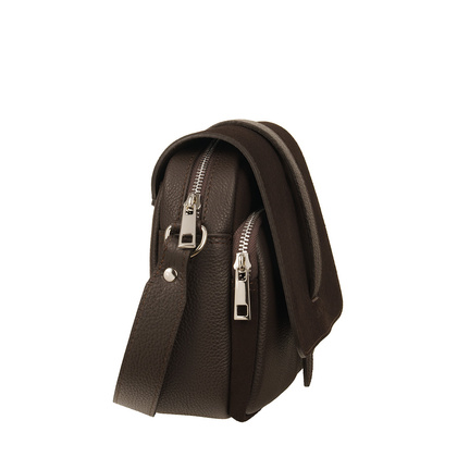 Torebka skórzana Canaletto z zamszową klapką TD690s19348