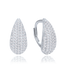MINET Kolczyki srebrne krople z białymi cyrkoniami