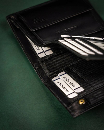 Duzy skorzany portfel meski bez zapiecia