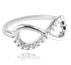 MINET Pierścien srebrny INFINITY z białymi cyrkoniami wielkość 14