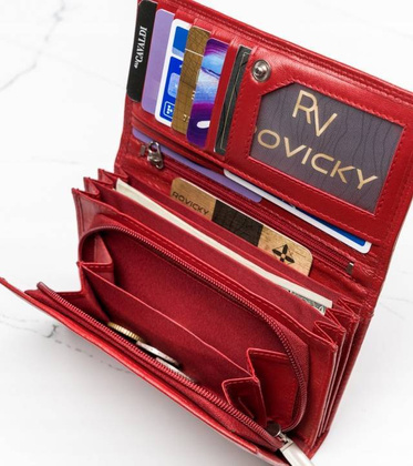 Duzy rozkladany portfel damski ze skory naturalnej