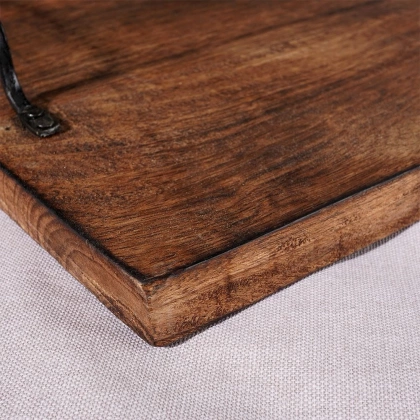 Deska do krojenia z uchwytami drewniana / taca do serwowania 56x29,5 cm