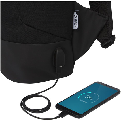 Plecak antykradzieżowy z plastiku z recyklingu Cover Czarny