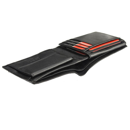 Portfel męski skórzany PIERRE CARDIN TILAK37 8806 RFID Czarno Niebieski