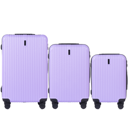 Zestaw 3 walizek KEMER WINGS TR059 L.PURPLE