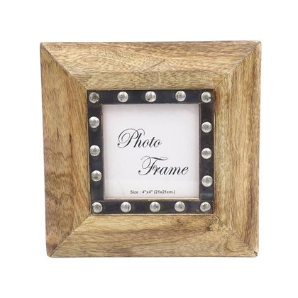 Drewniana ramka na zdjęcia 30071 - format 10x10cm