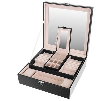 Kuferek na biżuterię - czarny Beautylushh