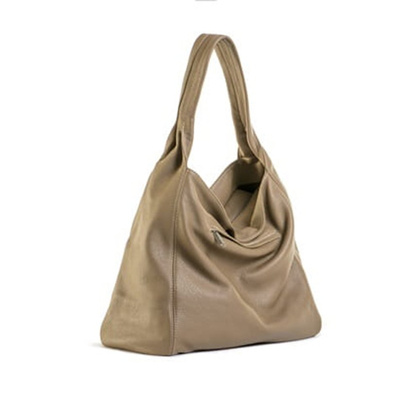 Torba damska skórzana KEMER VOOC HOBO EP18 Beżowa