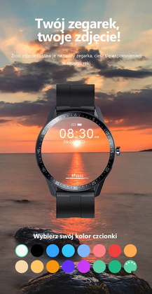 SMARTWATCH G. Rossi SW018-1 silver/black (zg335a) WŁASNE TARCZE