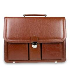 Skórzana teczka męska na laptopa brązowa - Pavone Nero Roma 2140 BR