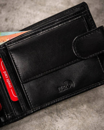 Portfel męski skórzany R-N992L-VCT Czarny