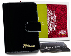 Mały skórzany portfel damski rfid