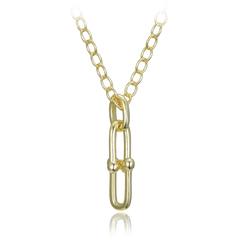 MINET Nowoczesny pozłacany srebrny naszyjnik