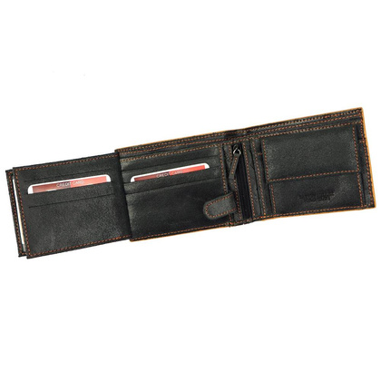 Portfel Męski Harvey Miller Polo Club 1223 261 Skóra Naturalna Czarny