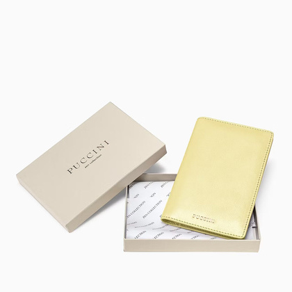 Etui na dokumenty skórzane PUCCINI ZN9214 6 Żółte