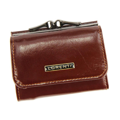 Mały skórzany portfel damski, bigiel