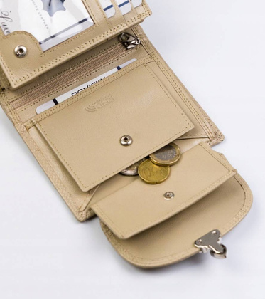 Skórzany portfel damski z technologią rfid