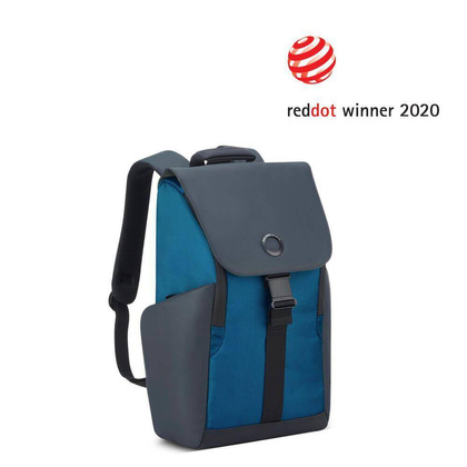 Walizka Delsey Securflap Miejski turkusowy plecak na laptopa 16"