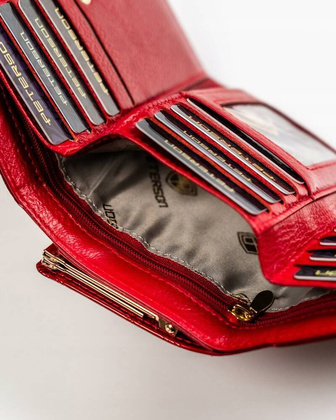 Pojemny portfel damski ze skory naturalnej