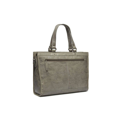 Torebka damska shopper na laptopa 15" Jasno szara - min. zamówienie 20 / 50 / 100 szt.