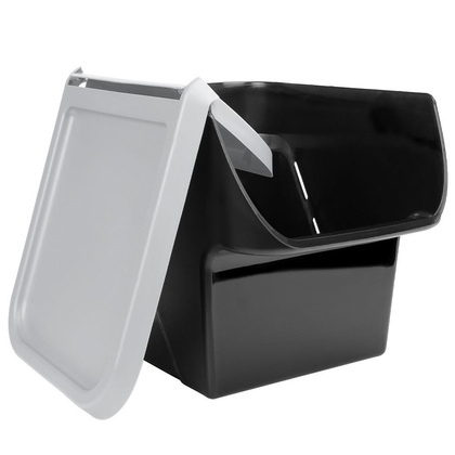 Pojemnik na warzywa owoce cebulę ziemniaki czosnek do przechowywania szary 13 l