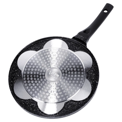 Patelnia do jajek granitowa 7 otworów BLACK LINE 26 cm