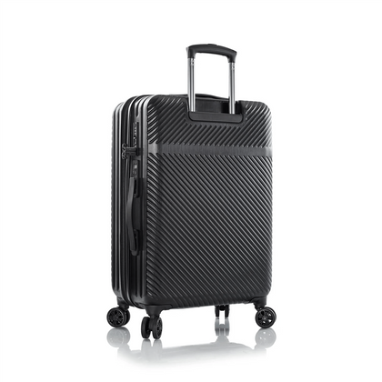 Heys Charge-A-Weigh 2.0 średnia czarna walizka kabinowa na kółkach