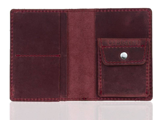 Elegancki portfel ze skóry na karty i monety BRØDRENE SW01+ czerwony - min. zamówienie 20 / 50 / 100 szt.