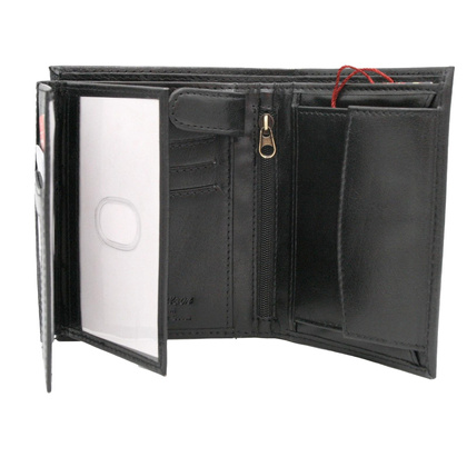 Skórzany męski portfel Peterson PTN 339.01 czarny