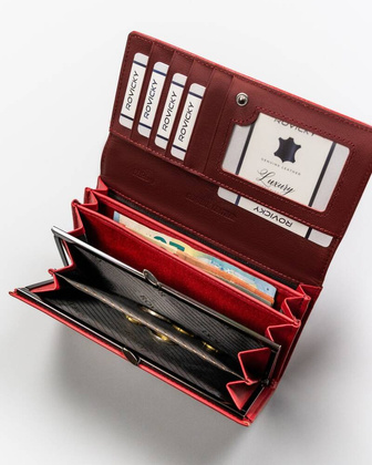 Duży portfel damski ze skóry naturalnej i ekologicznej