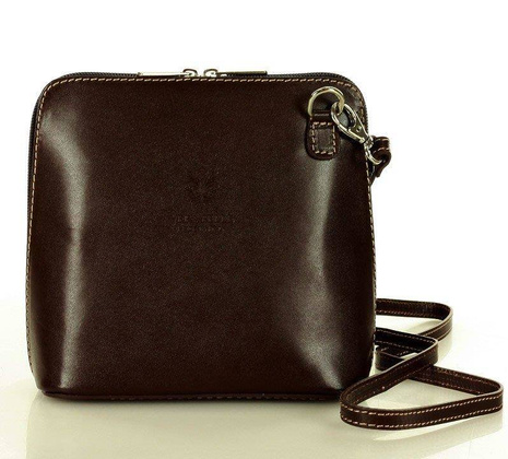 Listonoszka damska skórzana ciemny brąz caffe FOGGIA - min. zamówienie 20 / 50 / 100 szt.