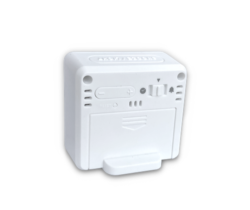 LAVVU Cyfrowy budzik sterowany radiowo NORDLYS biały z czujnikiem światła