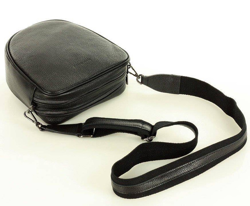 Torba skórzana na dwa zamki crossbody camera bag - MARCO MAZZINI czarny - min. zamówienie 20 / 50 / 100 szt.