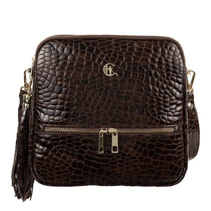 Torebka skórzana Canaletto ze skóry naturalnej lakierowanej TD840s341