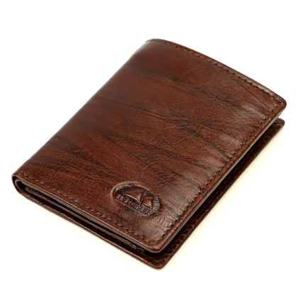 Skórzany męski portfel EL FORREST 854-23 RFID brązowy