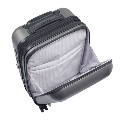 Walizka Delsey New Segur 2.0 Mała twarda szara walizka kabinowa na kółkach 55 cm