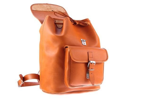 Duży plecak skórzany KEMER VOOC Vintage P38 brąz