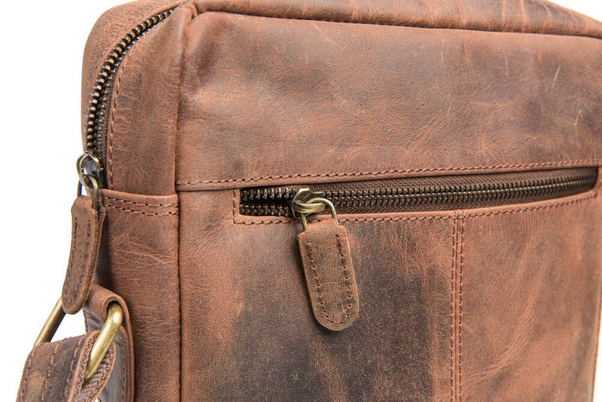 Torba skórzana męska VOOC RDW2 brązowa